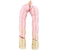 Synthetic Spiral Curl Crochet Hair Extensions French Curls Braiding Hair Pre Stretched Spanish Curly Braids For Women(Pink-613)