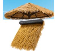 Synthetic Straw Roof, Fire Resistant Straw Shed, Straw Roof Decoration, Artificial Mexican Straw Roll, Suitable for Tiki Bar, Huts, Patio, Swimming Pool, Beach, (1 x 20 m (3.2 x 65 ft))