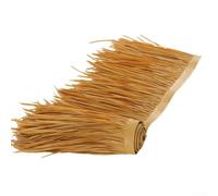Synthetic Straw Thatch Roofing Material Made From PE For Residential Rooftop Decor And Resort Exterior Applications(Straw yellow)