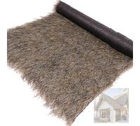 Synthetic Thatch Grass Roof Artificial Mexican Straw Roll Outdoor Faux Thatched Roofing Farmhouse Patio Beach Roofing Decorative(1x4.5m/3.3x14.8ft)