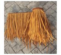 Synthetic Thatch Grass Roof, Artificial Thatch Roof Yellow Artificial Straw Roll for Tiki Bar Hut, Patio, Party, Palapa Thatch Roofing Decorations(Yellow a,0.5x30m)
