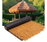 Synthetic Thatch Grass Roof Panels,0 Maintenance Waterproof Artificial Thatch Straw Roofing for Pergolas,Pools & Gardens | Shed-Free Palm-Style Thatch with No Black Residue(Size:1*1m(3.2*3.2ft))