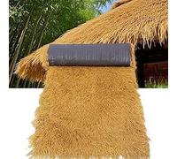 Synthetic Thatch Grass Roof, Synthetic Thatch Roof Roll Flame Retardant Waterproof Yellow 1m Wide Multiple Lengths for Tiki Bar Party Decor(1 * 18m(3.2 * 59ft))