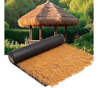 Synthetic Thatch Grass Roof, Synthetic Thatch Roof Roll Yellow Multiple Sizes for Tiki Bars Pergolas Gardens(1 * 19m(3.2 * 60.8ft))