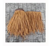 Synthetic Thatch Rolls Tiki Grass Roof Artificial Mexican Palm Thatch Runner, Weatherproof So Have 10 Year Life,for Tiki Bar Garden Patio Gazebos Wall(Yellow d,0.5x2m/1.64X6.56ft)
