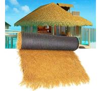 Synthetic Thatch Roofing RollArtificial Straw Roof for Tiki Huts Parties & DecorDurable PE Material 1x15m (39.4x590.6in) Mexican Palm Style