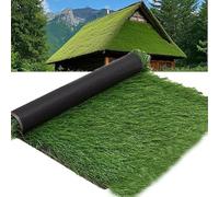 Synthetic thatched roof, Artificial Palm Thatch Roofing Roll Fireproof Waterproof Maintenance-Free No Black Residue Multiple Sizes(1 * 3m(3.2 * 9.8ft))