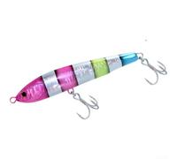 Synthetic Topwater Lure 160mm Steel Wire Frame | S-shaped for surface action, mimics injured prey, attracts tuna, kingfish, amberjack, topwater specialist