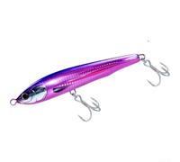 Synthetic Topwater Lure 160mm Steel Wire Frame | S-shaped for surface action, mimics injured prey, attracts tuna, kingfish, amberjack, topwater specialist