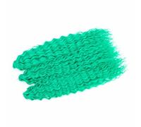 Synthetic Water Wave Twist Crochet Hair Afro Curls Crochet Braids Ombre Pink Braiding Hair Extension For Women-green-30inches-75cm-5pcs/lot
