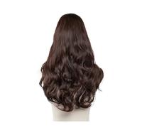 Synthetic Wavy U Part Wigs For Women Clip In Hair Extension Invisible Half False Wig 24inch Natural Hairpieces Adds Volume(Chestnut Brown)