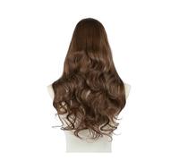 Synthetic Wavy U Part Wigs for Women Clip in Hair Extension Invisible Half False Wig 24inch Natural Hairpieces Womans Hair Topper(Light Golden Brown)