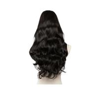 Synthetic Wavy U Part Wigs for Women Clip in Hair Extension Invisible Half False Wig 24inch Natural Hairpieces Womans Hair Topper(Off Black)