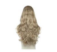 Synthetic Wavy U Part Wigs for Women Clip in Hair Extension Invisible Half False Wig 24inch Natural Hairpieces Womans Hair Topper(Dirty Blonde)