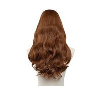 Synthetic Wavy U Part Wigs for Women Clip in Hair Extension Invisible Half False Wig 24inch Natural Hairpieces Womans Hair Topper(Copper Auburn)