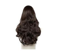 Synthetic Wavy U Part Wigs for Women Clip in Hair Extension Invisible Half False Wig 24inch Natural Hairpieces Womans Hair Topper(Dark Brown)