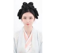 Synthetic Wig Chinese Ancient Hanfu Headdress Hair Bun Ancient Chinese Women Cosplay Wigs Accessories