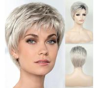 Synthetic Wig European and American Women's Hair Short Wigs Puffy Chemical Fiber Fashion Head Cover with Bangs-22646-6inches