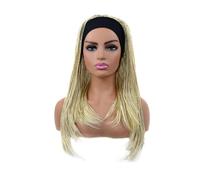 Synthetic Wig Female Headband Wigs for Women Gray Black Braided Wig Braid African Good Quality Headband Wig(Yellow)