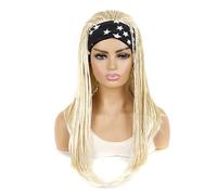 Synthetic Wig Female Headband Wigs for Women Gray Black Braided Wig Braid African Good Quality Headband Wig(Golden)