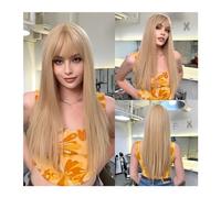 Synthetic Wig Natural Heat Resistant Wig Long Silky Straight Synthetic Wigs with Bangs Black Cosplay Party Lolita Hair Wigs for Women Cosplay Wig(Color:Lawig518-1)