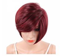 Synthetic Wig Short Wavy Natural Wave Watermelon Red Natural Wigs Costume Wig