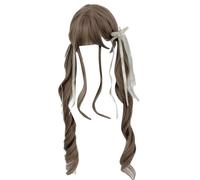 Synthetic Wigs Head Cover Curly Wigs Hairpiece for Role Play Game Quick Hairstyle Curly Hair Headpiece for Cosplay Costume Natural Look