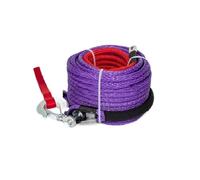 Synthetic Winch Rope Synthetic Winch Rope With Hook 8mm*15m Multicolor Tow Rope Breaking Strength 12400LBS Winch Line For Off-road Vehicle (Color : Purple with hook)
