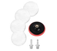 Synthetic Wool Polishing Pads 150mm Buffing Pad for Car Detailing Paint Correction & Swirl Removal, 6 Inch Finish Abrasive Polisher Kit for Angle Grinder with Backing Pad + M14 Adapters