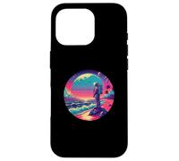 Synthwave Astronaut on the Beach, 1980s Retro Case for iPhone 16 Pro