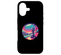 Synthwave Astronaut on the Beach, 1980s Retro Case for iPhone 17