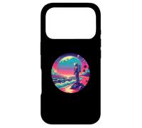 Synthwave Astronaut on the Beach, 1980s Retro Case for iPhone 17 Pro
