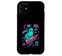 Synthwave Ghost Keytar Musician Retro Vaporwave Music Case for iPhone 11