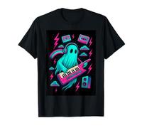 Synthwave Ghost Keytar Musician Retro Vaporwave Music T-Shirt