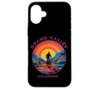 Synthwave Grand Valley Colorado Mountain Biking Retro Cycle Case for iPhone 16 Plus