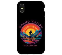 Synthwave Grand Valley Colorado Mountain Biking Retro Cycle Case for iPhone X/XS