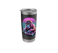 Synthwave Orangutan DJ Sunglasses Orangutans Stainless Steel Insulated Tumbler