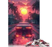 Synthwave Poster Jigsaw Puzzle 1000 Piece Jigsaw Puzzles For Adults Teenager Wooden Puzzles Toy Game Explore Creativity And Problem Solving 1000pcs (75x50cm)