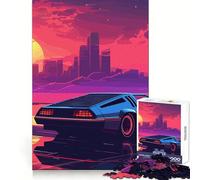 Synthwave Retro Car Sunset 1000 Piece Jigsaws for Teenagers Puzzle Wise Think Toy Simple Fun Tight Cut Santa Wish Pick (38x26cm)