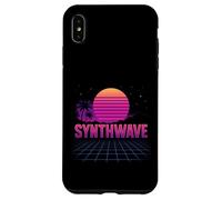 Synthwave Sunset Grid Vaporwave Case for iPhone XS Max