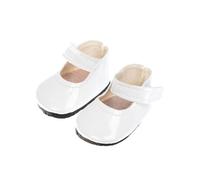 SYNTOUN 14Inch Doll Shoes Set, Collectible Dolls, Realistic PU, White | Child-Safe Materials for Kids and Collectors, Plush Footwear for Display and Play, Realistic PU Design