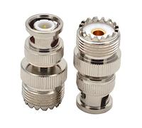 SYNTOUN 2pcs BNC UHF Coaxial Coax Adapter Brass | Converter Head for and Professional, Low Loss Ham-Radio Coax Adapter