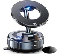 SYNTRIFYX 2026 Upgraded Vacuum Magnetic Car Holder 360° Reinforced 96LBS Ultra Suction Cup Phone Mount for MagSafe Cell Phone Holders for Your Car/Gym/Mirror Mount for iPhone & Android (Black)