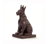 SYNWISH 9.6" Crown Lion Statue Decor, Ceramic Lion Sculpture Decoration Ornament for Home Office Study Living Room Decor, Collectible Figurines, for Women Girls-Female Lion Coffee