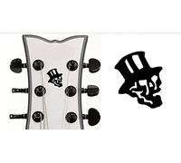Synyster Skull Sticker Vinyl From Headstock Guitar & Bass (Black)