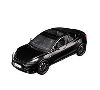 SYOEUR 1/24 Alloy Model Car For Tesla Model3 Die-cast Sound And Light Pull Back Toy Shop Decoration Accessories Hobby Vehicles Playgame Kit(Black)