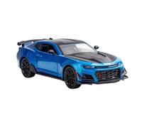 SYOEUR 1:24 For Camaro Diecast Alloy Sports Car Model Sound And Light Pull Back Metal Vehicle Toys Hobby Vehicles Playgame Kit(Blue)