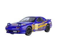 SYOEUR 1:24 For Mazda RX7-FC Track Version Super Racing High Precision Alloy Model Sound Light Pull Back Wheels Toy Hobby Vehicles Playgame Kit(Blue)