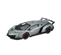 SYOEUR 1:24 For Poison Veneno Car Alloy Diecast Metal Model Simulation Sports Collect Display For Boys Toys Hobby Vehicles Playgame Kit(Grey)