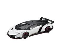 SYOEUR 1:24 For Poison Veneno Car Alloy Diecast Metal Model Simulation Sports Collect Display For Boys Toys Hobby Vehicles Playgame Kit(White)